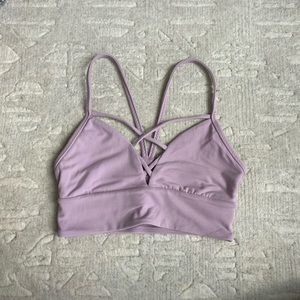 Pink Lululemon sports bra